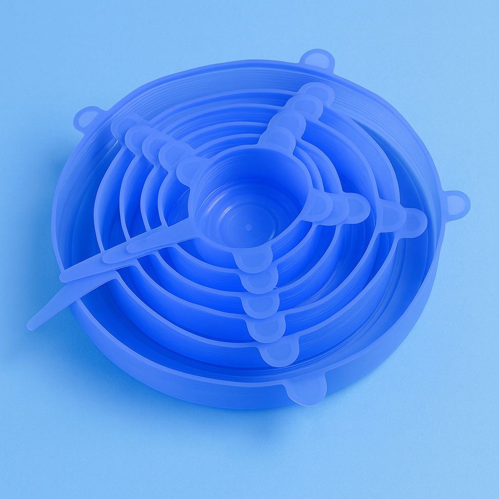 SiliCovers™ – Reusable Stretch Lids (6–12 Pack)